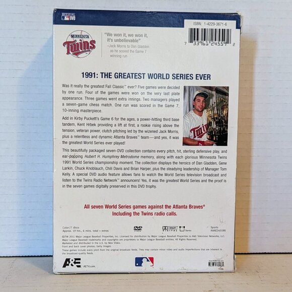 Minnesota Twins 1991 MLB World Series Collector's Edition 7-DVD Set - Excellent - Picture 2 of 5